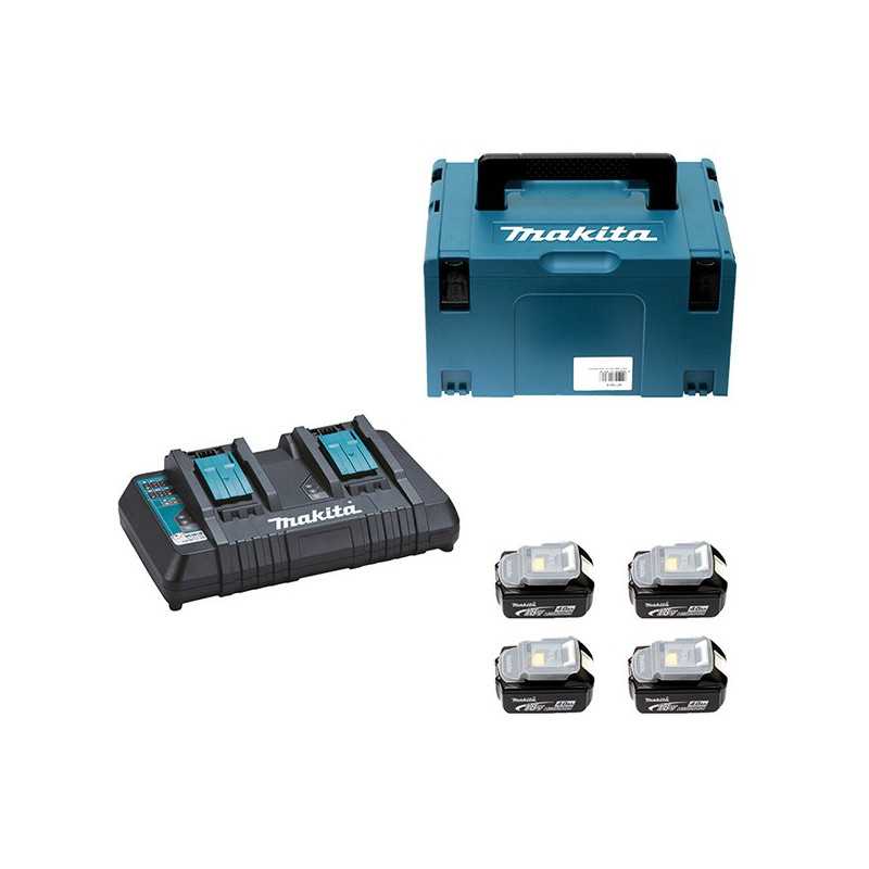 Pack Énergie MAKITA 197626-8 : Chargeur Double...