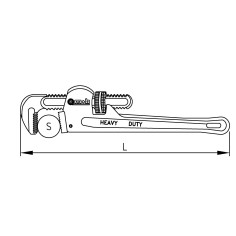Clé serre-tube U.S FONTE - 900mm Ouverture Max 5 2