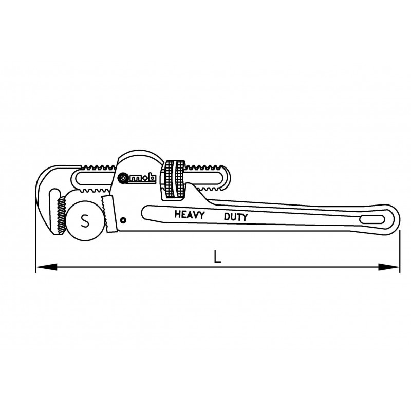 Clé serre-tube U.S FONTE - 900mm Ouverture Max 5