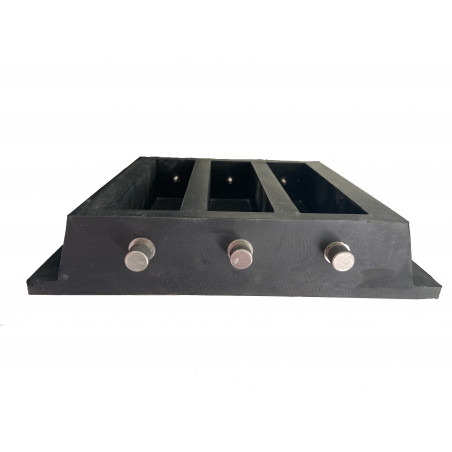 Moule caoutchouc 3 empreintes 40 x 40 x 160mm avec inserts