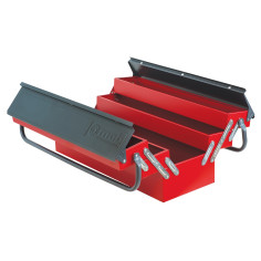 Boîte à outils métal 5 compartiments Bicolore L450mm -... 2