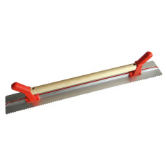 Régle à dresser à poignées un côté denté