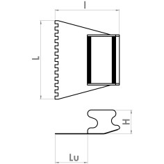 Ergolame Inox dentée 600mm Ep.0.6mm 2