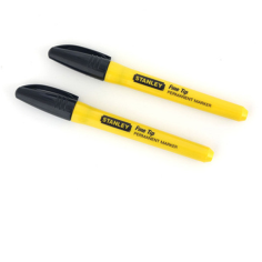 Lot 2 marqueurs NOIR - Pointe fine - STANLEY 0-47-316