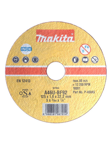 Disque à tronçonner Métal Diam. 125mm  MAKITA