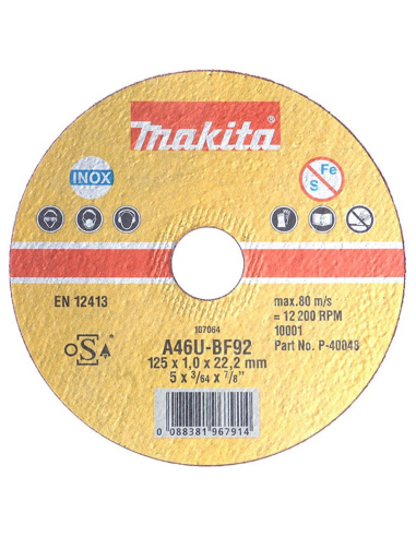 Disque à tronçonner Métal Diam.230mm  MAKITA