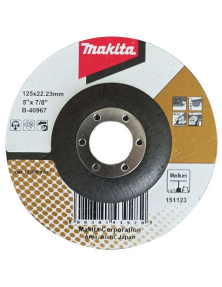 Disque à lamelles 125mm grain moyen (60 /80) pour métaux