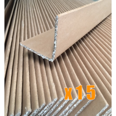 Cornières carton 75x75x5 x1700 mm - 15 unités (25.5 ml)