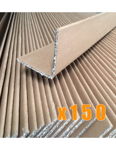 Cornières carton 75x75x5 x1700 mm - 150 unités...