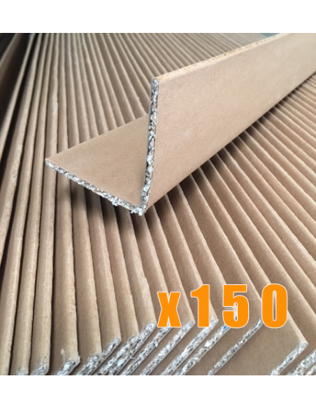 Cornières carton 75x75x5 x1700 mm - 150 unités (255 ml)