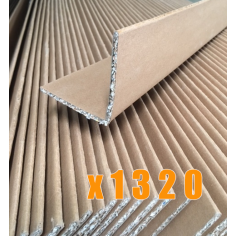 Cornières carton 75x75x5 x1700 mm - palette de 1320...