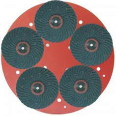 Plateau porte disques équipé (5 disques abrasifs gr 16)...