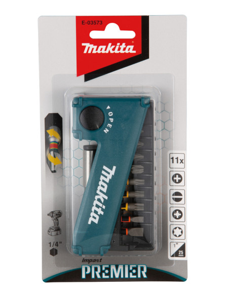 Coffret 11 accessoires de vissage Impact Premier MAKITA - E-03573