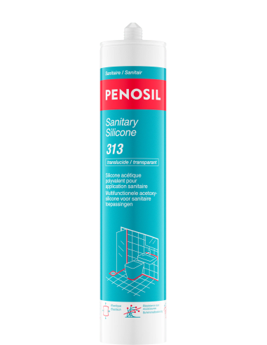 PENOSIL SANITAIRE Mastic Silicone 313 Blanc 300 ml