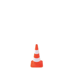 Cône de signalisation de chantier hauteur 50 cm