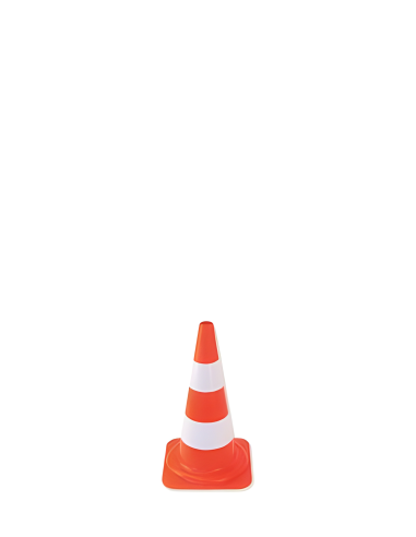 Cône de signalisation de chantier hauteur 50 cm
