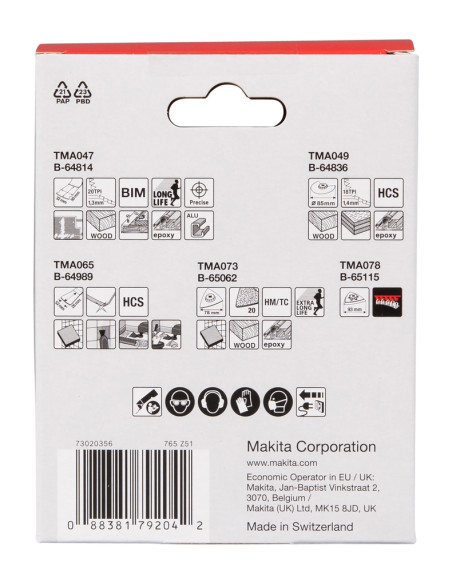 Kit rénovation STARLOCK 5pcs pour découpeur/ ponceur multifonctions MAKITA
