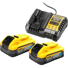 Pack 2 Batteries POWERSTACK XR 18V 5Ah Li-Ion + chargeur...