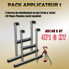 Pack Applicateur 1 -  Barre à niveler (1x1m/2m) + 20...