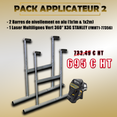 Pack Applicateur 2 -  Barre à niveler (1x1m/1x2m) + 1...