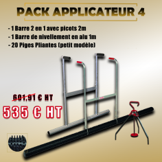 Pack Applicateur 4 - Barre à niveler (2m 2EN1 / 1m...