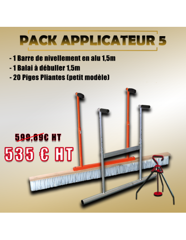 Pack Applicateur 5 -Barre à niveler 1,5m/ Balai...