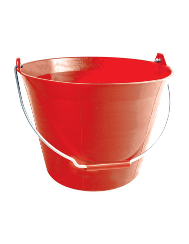 Seau plastique Rouge 11 Litres Anse 5,3mm -...