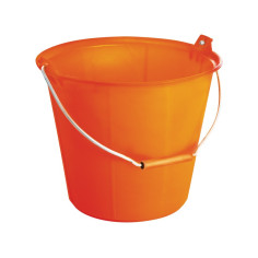 Seau PRO FLUO renforcé à ergots 13 litres anse Diam. 6.3 mm