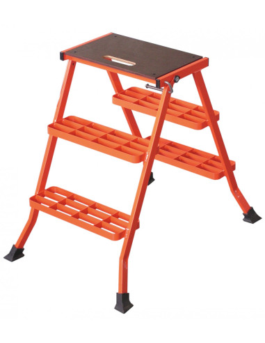 Marchepied pliant Acier 3 marches Hauteur 70 cm...
