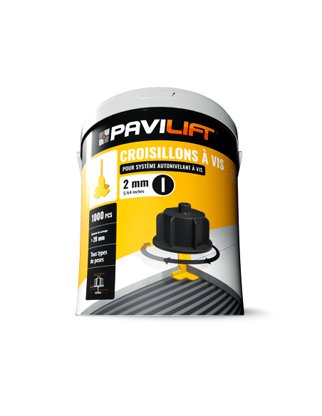 Croisillon autonivelant à vis PAVILIFT en I 2 mm - Seau de 1000