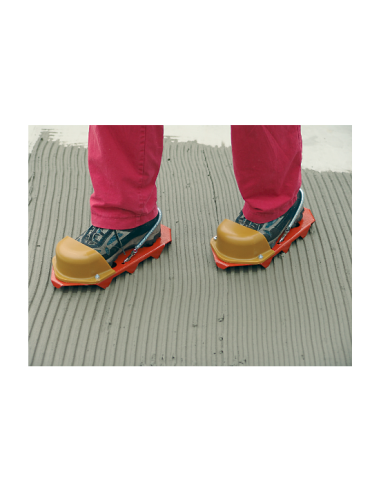 Paire de patins crantée avec ressorts -...