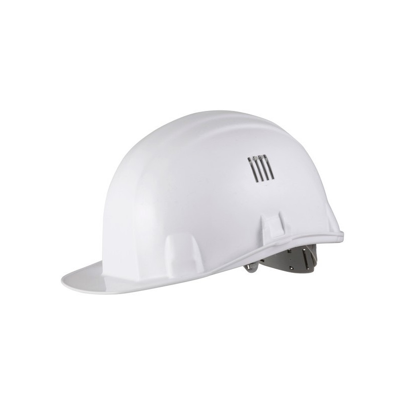 Casque de chantier Blanc en ABS Serrage...